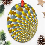 Fractal Spiral Oval Filigree Ornament (Two Sides) Front