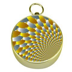 Fractal Spiral Gold Compasses