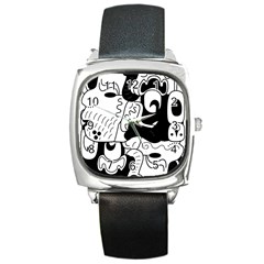 Mexico Square Metal Watch by Valentinaart