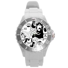 Mexico Round Plastic Sport Watch (l) by Valentinaart