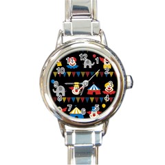 Circus  Round Italian Charm Watch by Valentinaart