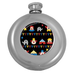 Circus  Round Hip Flask (5 Oz) by Valentinaart