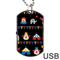 Circus  Dog Tag Usb Flash (one Side) by Valentinaart