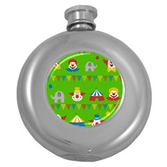 Circus Round Hip Flask (5 Oz) by Valentinaart