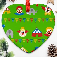 Circus Heart Ornament (two Sides) by Valentinaart