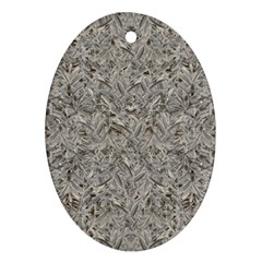 Silver Tropical Print Ornament (oval) by dflcprints