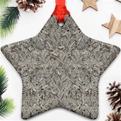 Silver Tropical Print Ornament (star) by dflcprints