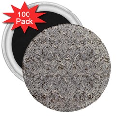 Silver Tropical Print 3  Magnets (100 Pack)