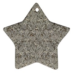 Silver Tropical Print Star Ornament (two Sides) by dflcprints