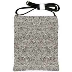 Silver Tropical Print Shoulder Sling Bags by dflcprints