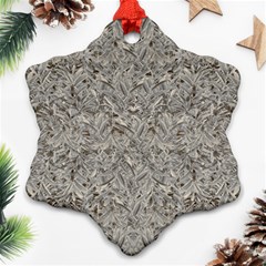 Silver Tropical Print Ornament (snowflake) by dflcprints