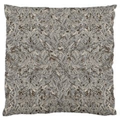 Silver Tropical Print Large Cushion Case (two Sides) by dflcprints