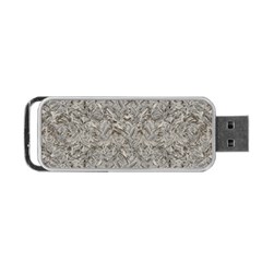 Silver Tropical Print Portable Usb Flash (two Sides) by dflcprints