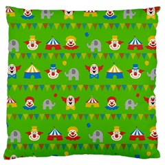 Circus Large Cushion Case (two Sides) by Valentinaart