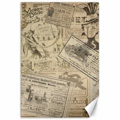 Vintage Newspaper  Canvas 20  X 30  