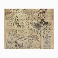 Vintage Newspaper  Small Glasses Cloth (2-side) by Valentinaart