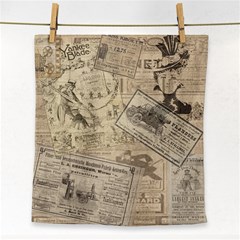 Vintage Newspaper  Face Towel by Valentinaart