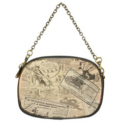 Vintage Newspaper  Chain Purses (two Sides)  by Valentinaart