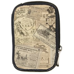 Vintage Newspaper  Compact Camera Cases by Valentinaart