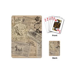 Vintage Newspaper  Playing Cards (mini)  by Valentinaart