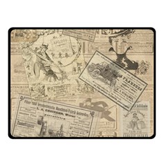 Vintage Newspaper  Double Sided Fleece Blanket (small)  by Valentinaart