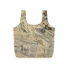 Vintage Newspaper  Full Print Recycle Bags (s)  by Valentinaart