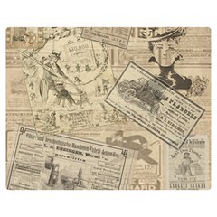 Vintage Newspaper  Double Sided Flano Blanket (medium)  by Valentinaart