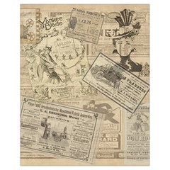 Vintage Newspaper  Drawstring Bag (small)