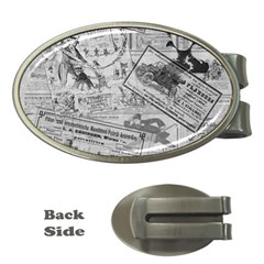 Vintage Newspaper  Money Clips (oval)  by Valentinaart