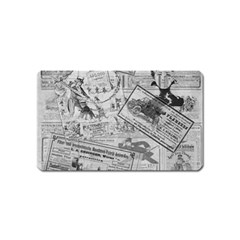 Vintage Newspaper  Magnet (name Card) by Valentinaart