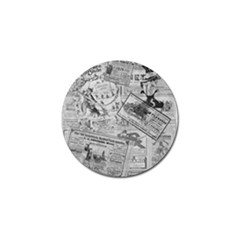 Vintage newspaper  Golf Ball Marker (10 pack)