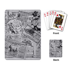 Vintage Newspaper  Playing Card by Valentinaart