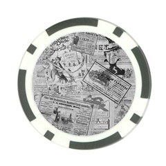 Vintage newspaper  Poker Chip Card Guard