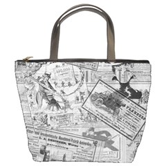 Vintage newspaper  Bucket Bags