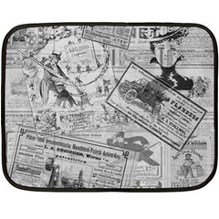 Vintage Newspaper  Fleece Blanket (mini) by Valentinaart