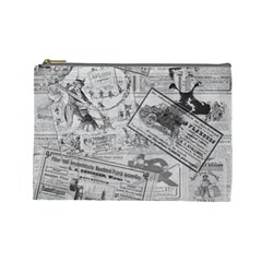 Vintage newspaper  Cosmetic Bag (Large) 