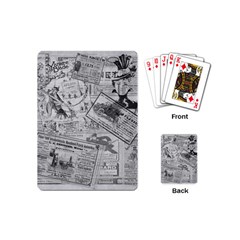 Vintage Newspaper  Playing Cards (mini)  by Valentinaart