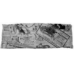 Vintage Newspaper  Body Pillow Case Dakimakura (two Sides) by Valentinaart