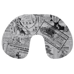 Vintage Newspaper  Travel Neck Pillows by Valentinaart