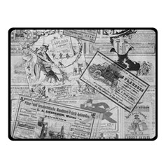 Vintage Newspaper  Double Sided Fleece Blanket (small)  by Valentinaart