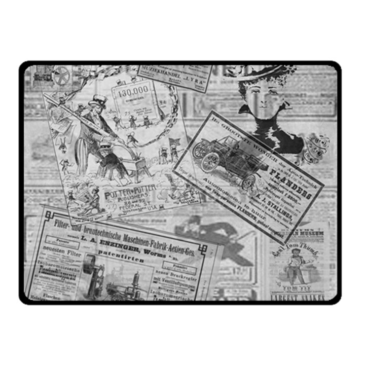 Vintage newspaper  Double Sided Fleece Blanket (Small) 