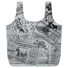 Vintage newspaper  Full Print Recycle Bags (L) 