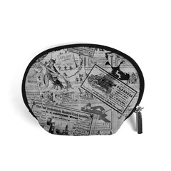 Vintage newspaper  Accessory Pouches (Small) 