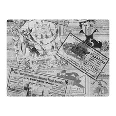 Vintage Newspaper  Double Sided Flano Blanket (mini)  by Valentinaart