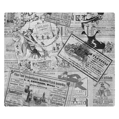 Vintage Newspaper  Double Sided Flano Blanket (small)  by Valentinaart