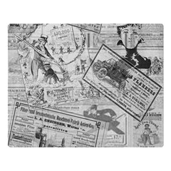 Vintage Newspaper  Double Sided Flano Blanket (large)  by Valentinaart