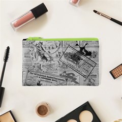 Vintage Newspaper  Cosmetic Bag (xs) by Valentinaart