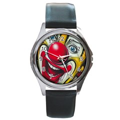 Clown Round Metal Watch by Valentinaart