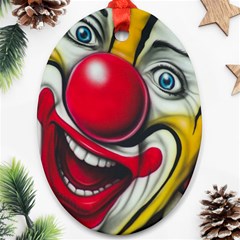 Clown Oval Ornament (two Sides) by Valentinaart