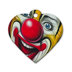 Clown Dog Tag Heart (two Sides)